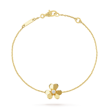 [Love Lucky]FRIVOLE GOLD FLOWER PINK MALACHITE BRACELET