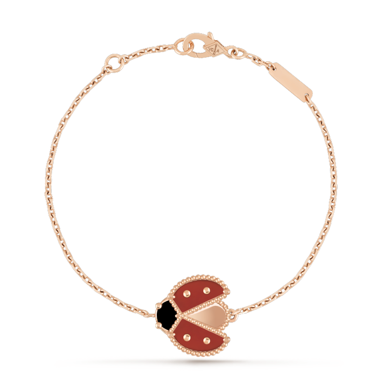 [Love Lucky]LUCKY SPRING 1 MOTIF PINK GOLD BRACELET