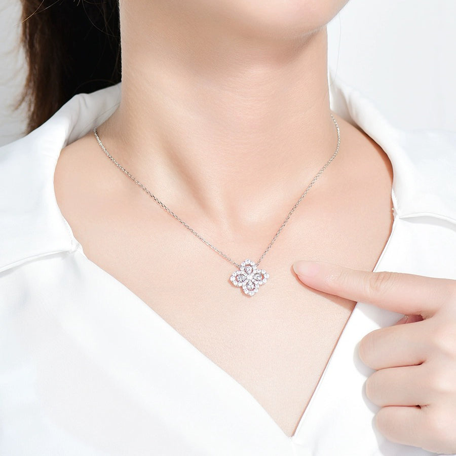 [Love Lucky]LOOP NECKLACE FULL MOTIF DIAMOND 16MM MULTIPLE COLORS