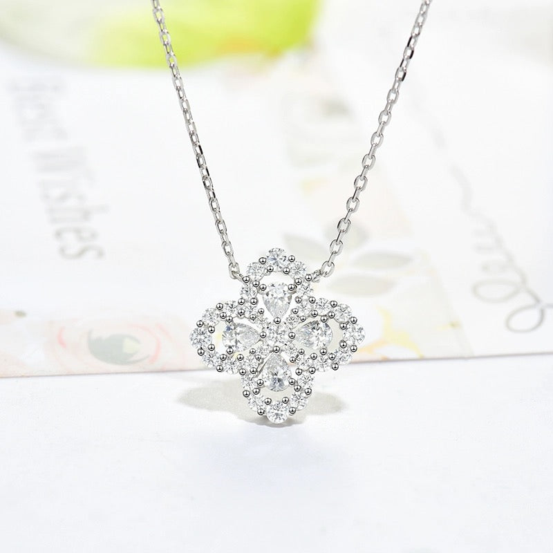 [Love Lucky]LOOP NECKLACE FULL MOTIF DIAMOND 16MM MULTIPLE COLORS