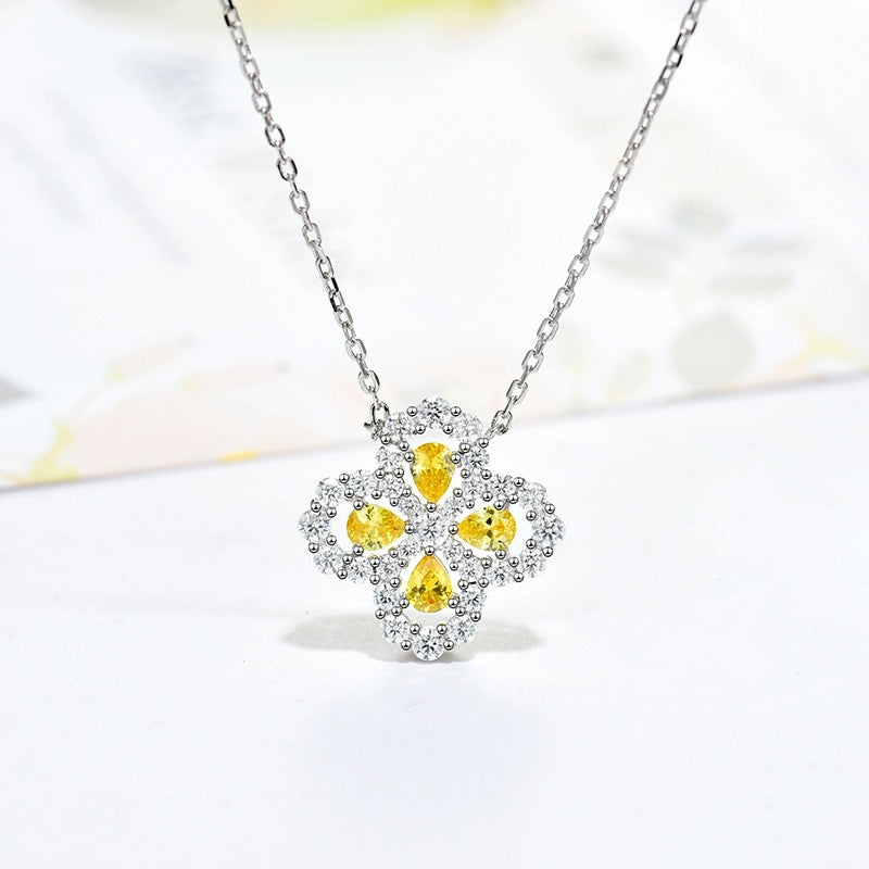 [Love Lucky]LOOP NECKLACE FULL MOTIF DIAMOND 16MM MULTIPLE COLORS