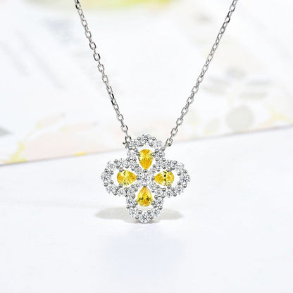 [Love Lucky]LOOP NECKLACE FULL MOTIF DIAMOND 16MM MULTIPLE COLORS