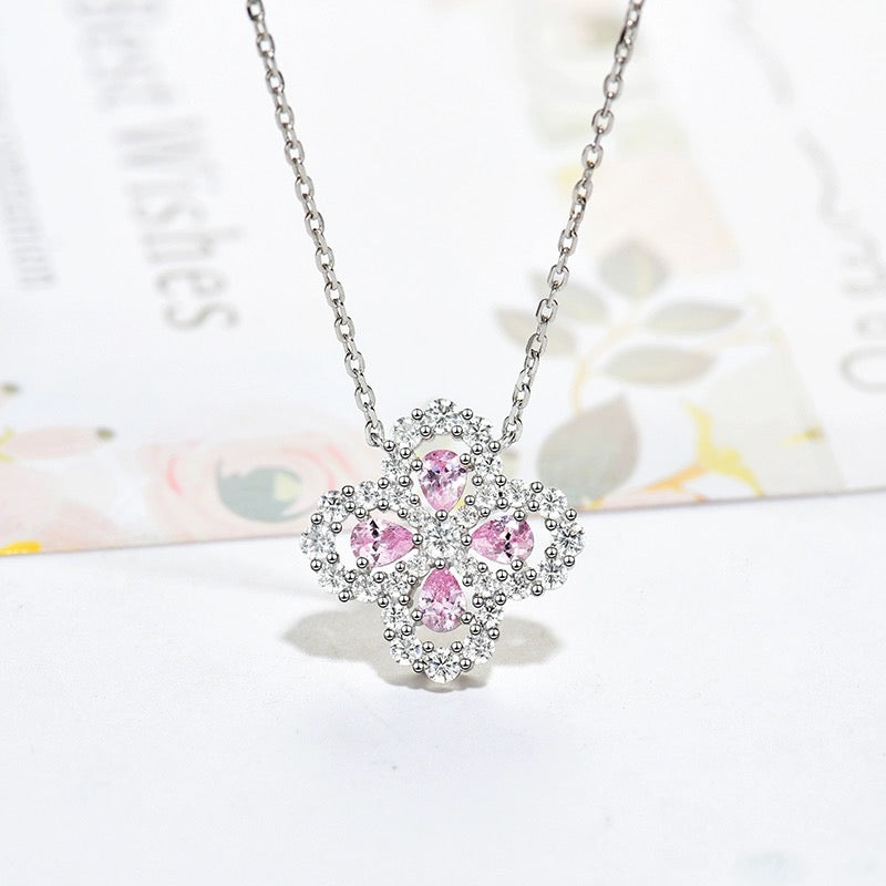 [Love Lucky]LOOP NECKLACE FULL MOTIF DIAMOND 16MM MULTIPLE COLORS