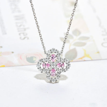 [Love Lucky]LOOP NECKLACE FULL MOTIF DIAMOND 16MM MULTIPLE COLORS