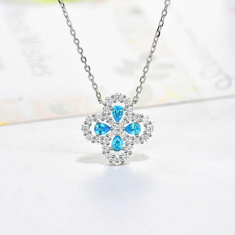 [Love Lucky]LOOP NECKLACE FULL MOTIF DIAMOND 16MM MULTIPLE COLORS