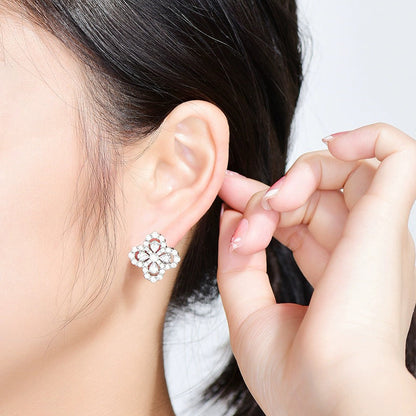 [Love Lucky]LOOP EARRINGS FULL MOTIF DIAMOND 16MM