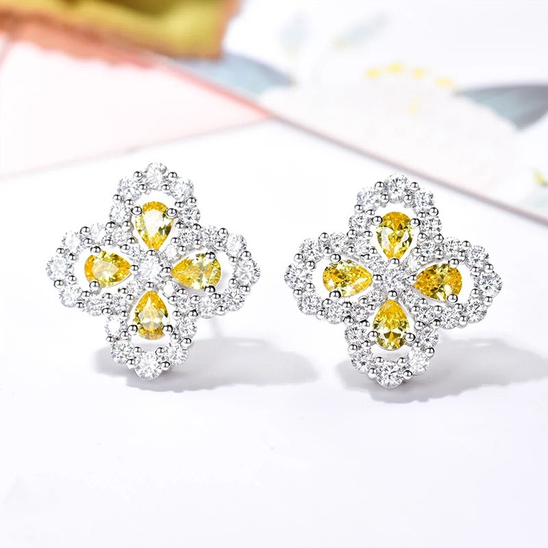 [Love Lucky]LOOP EARRINGS FULL MOTIF DIAMOND 16MM