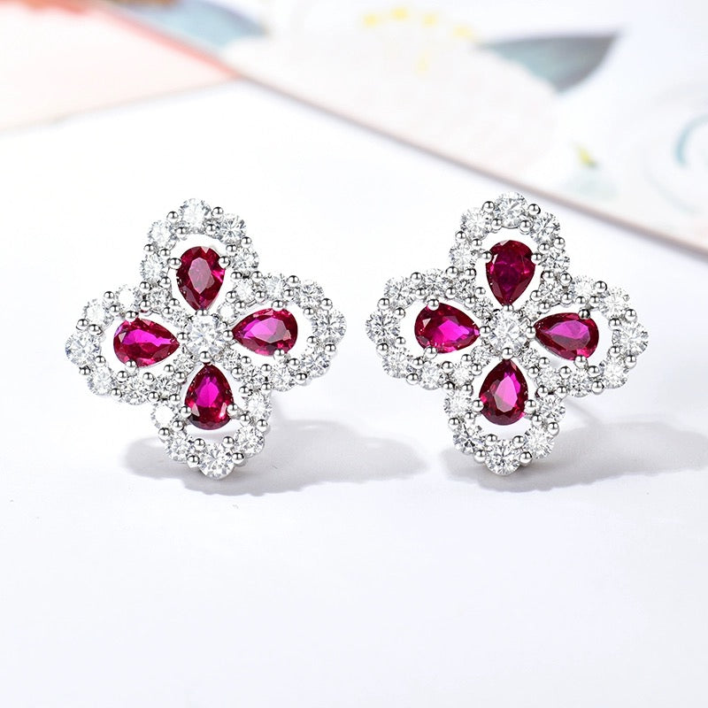 [Love Lucky]LOOP EARRINGS FULL MOTIF DIAMOND 16MM