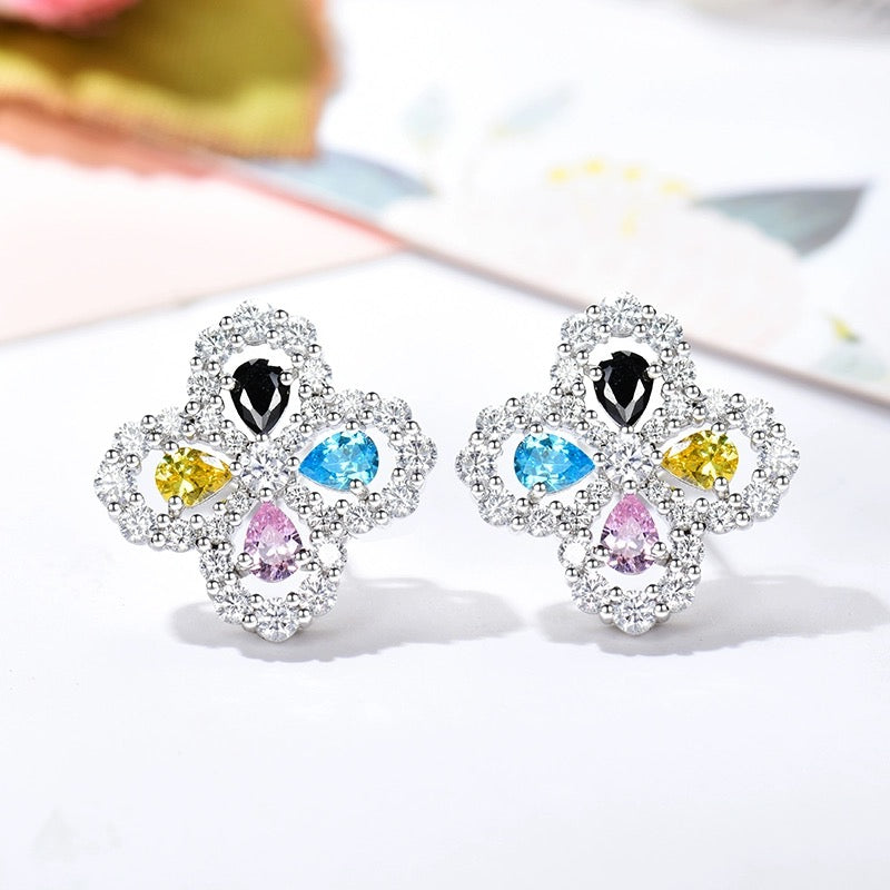 [Love Lucky]LOOP EARRINGS FULL MOTIF DIAMOND 16MM