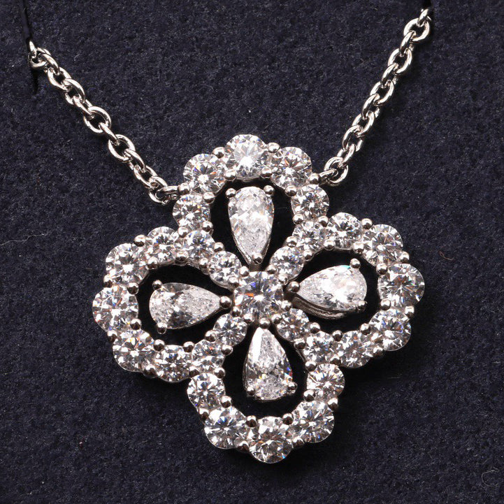 [Love Lucky]LOOP NECKLACE FULL MOTIF DIAMOND 16MM MULTIPLE COLORS