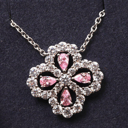 [Love Lucky]LOOP NECKLACE FULL MOTIF DIAMOND 16MM MULTIPLE COLORS