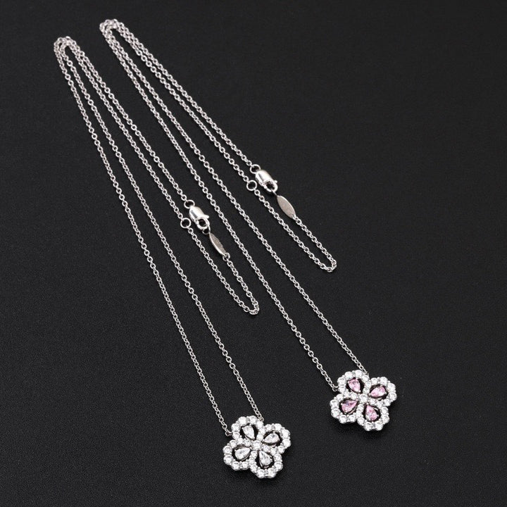 [Love Lucky]LOOP NECKLACE FULL MOTIF DIAMOND 16MM MULTIPLE COLORS