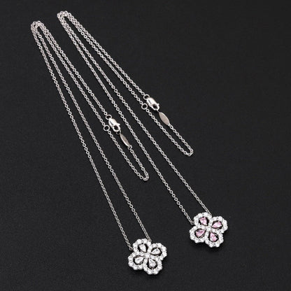 [Love Lucky]LOOP NECKLACE FULL MOTIF DIAMOND 16MM MULTIPLE COLORS