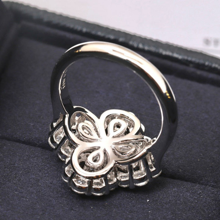 [Love Lucky]LOOP RING FULL MOTIF DIAMOND 16MM SILVE