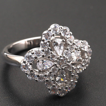 [Love Lucky]LOOP RING FULL MOTIF DIAMOND 16MM SILVE