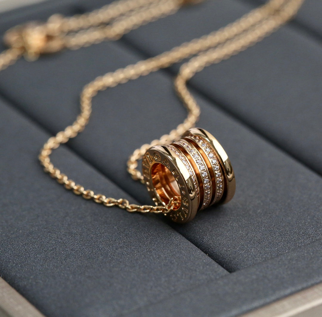 [Love Lucky]ZERO 1 PINK GOLD DIAMOND NECKLACE