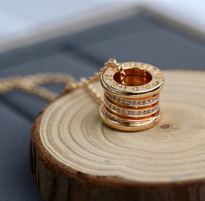 [Love Lucky]ZERO 1 PINK GOLD DIAMOND NECKLACE