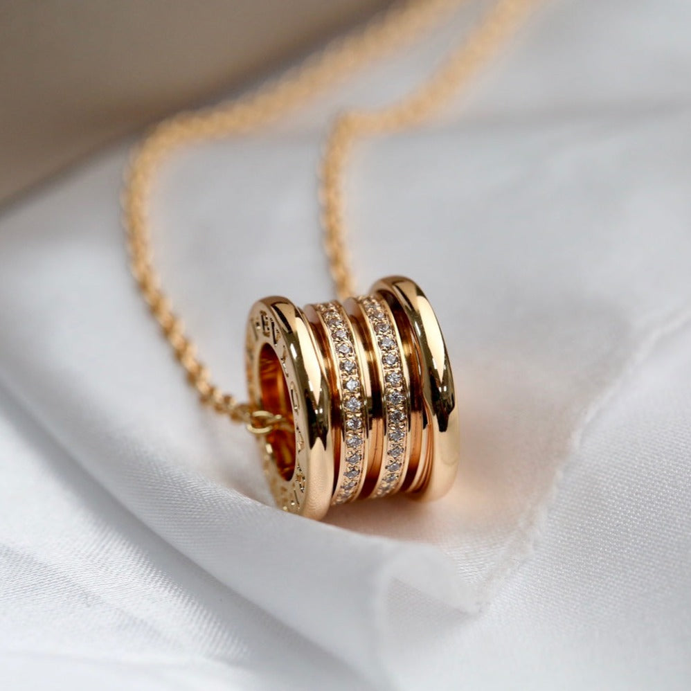 [Love Lucky]ZERO 1 PINK GOLD DIAMOND NECKLACE