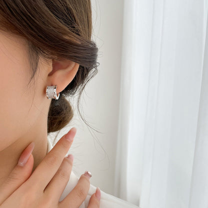 [Love Lucky]ZERO 1 DIAMOND PAVED EARRINGS