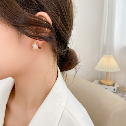 [Love Lucky]ZERO 1 DIAMOND PAVED EARRINGS