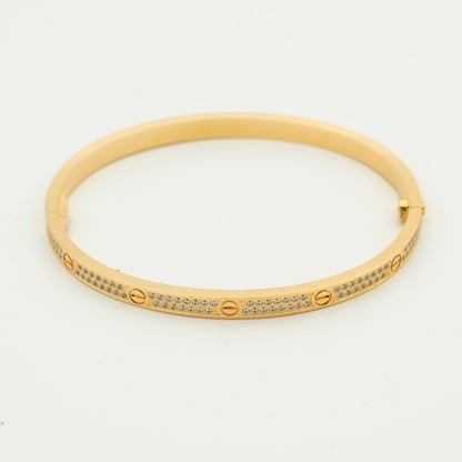 [ラブラッキー]ラブブレスレット 3.65MM ダイヤモンドパヴェ