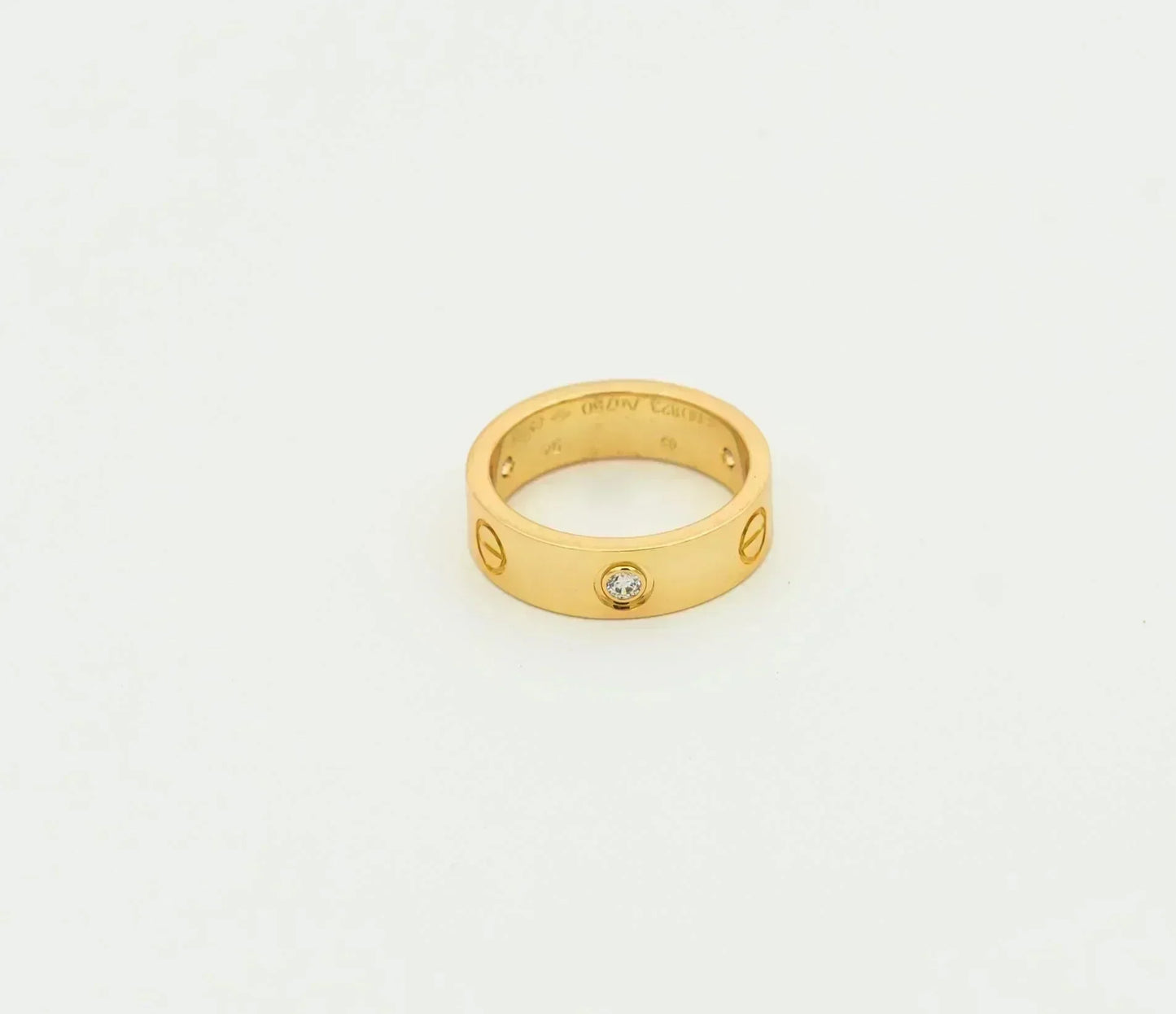[Love Lucky]LOVE RING 5.5MM 3 DIAMONDS GOLD