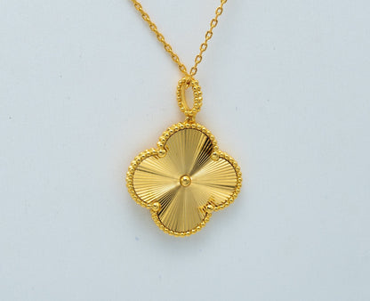[Love Lucky]CLOVER 25MM PEDANT NECKLACE GOLD