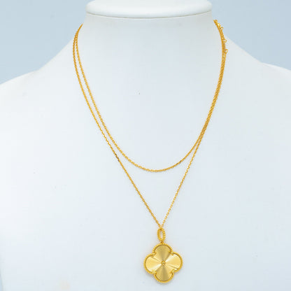 [Love Lucky]CLOVER 25MM PEDANT NECKLACE GOLD