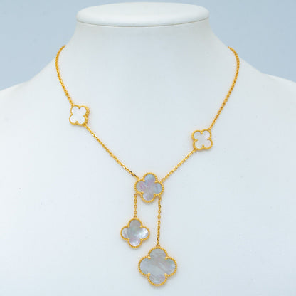 [Love Lucky]CLOVER MOTHER OF PEARL NECKLACE 6 MOTIF