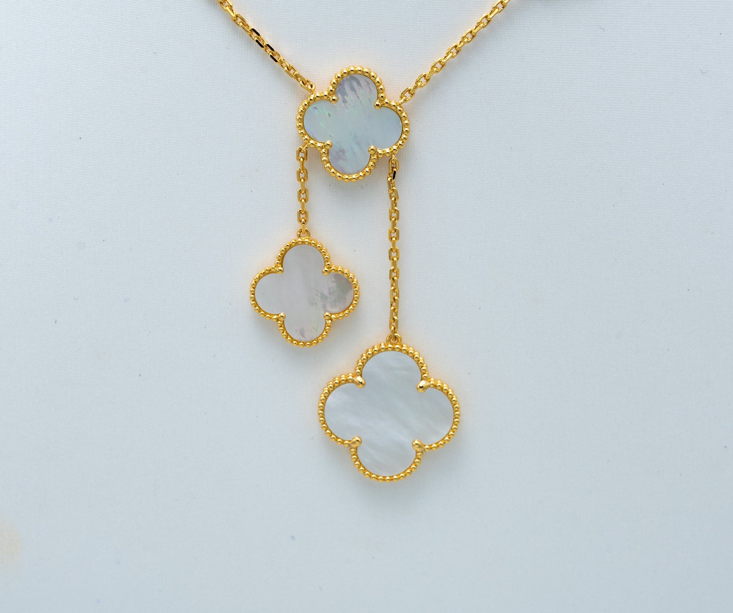 [Love Lucky]CLOVER MOTHER OF PEARL NECKLACE 6 MOTIF