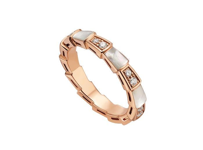 [Love Lucky]SERPENTI RING PINK GOLD DIAMOND MOP 3MM