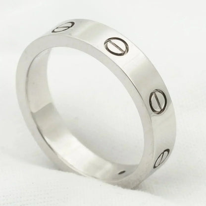 [Love Lucky]LOVE RING 4MM 1 DIAMOND SILVER
