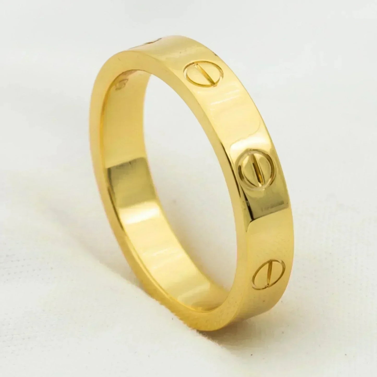 [Love Lucky]LOVE RING 4MM 1 DIAMOND GOLD