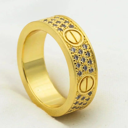 [Love Lucky]LOVE RING 5.5MM DIAMONDS PAVED