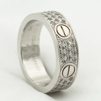 [Love Lucky]LOVE RING 5.5MM DIAMONDS PAVED