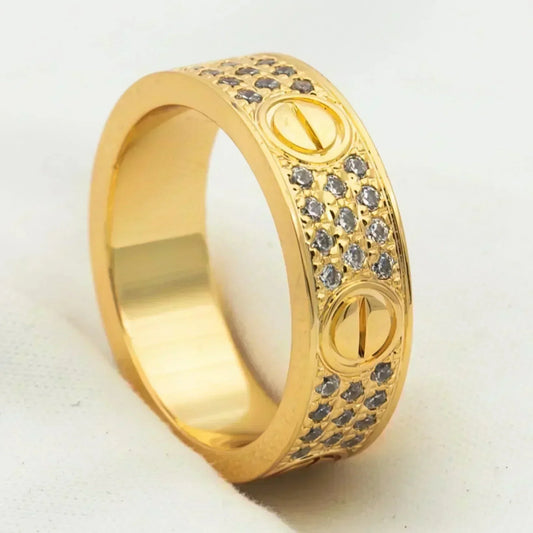 [Love Lucky]LOVE RING 5.5MM DIAMONDS PAVED