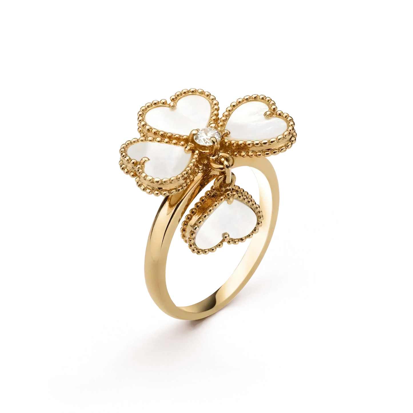[Love Lucky]SWEET CLOVER WHITE MOP RING