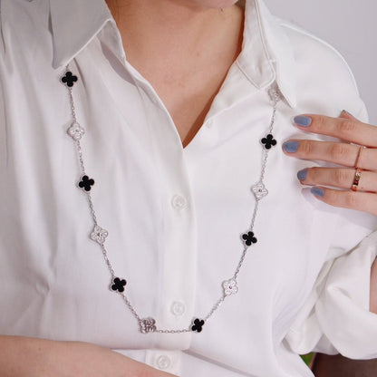 [Love Lucky]CLOVER 20 MOTIFS ONYX DIAMOND SILVER