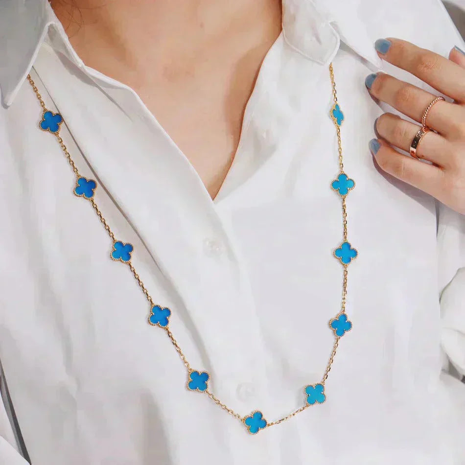[Love Lucky]CLOVER 20 MOTIFS TURQUOISE GOLD