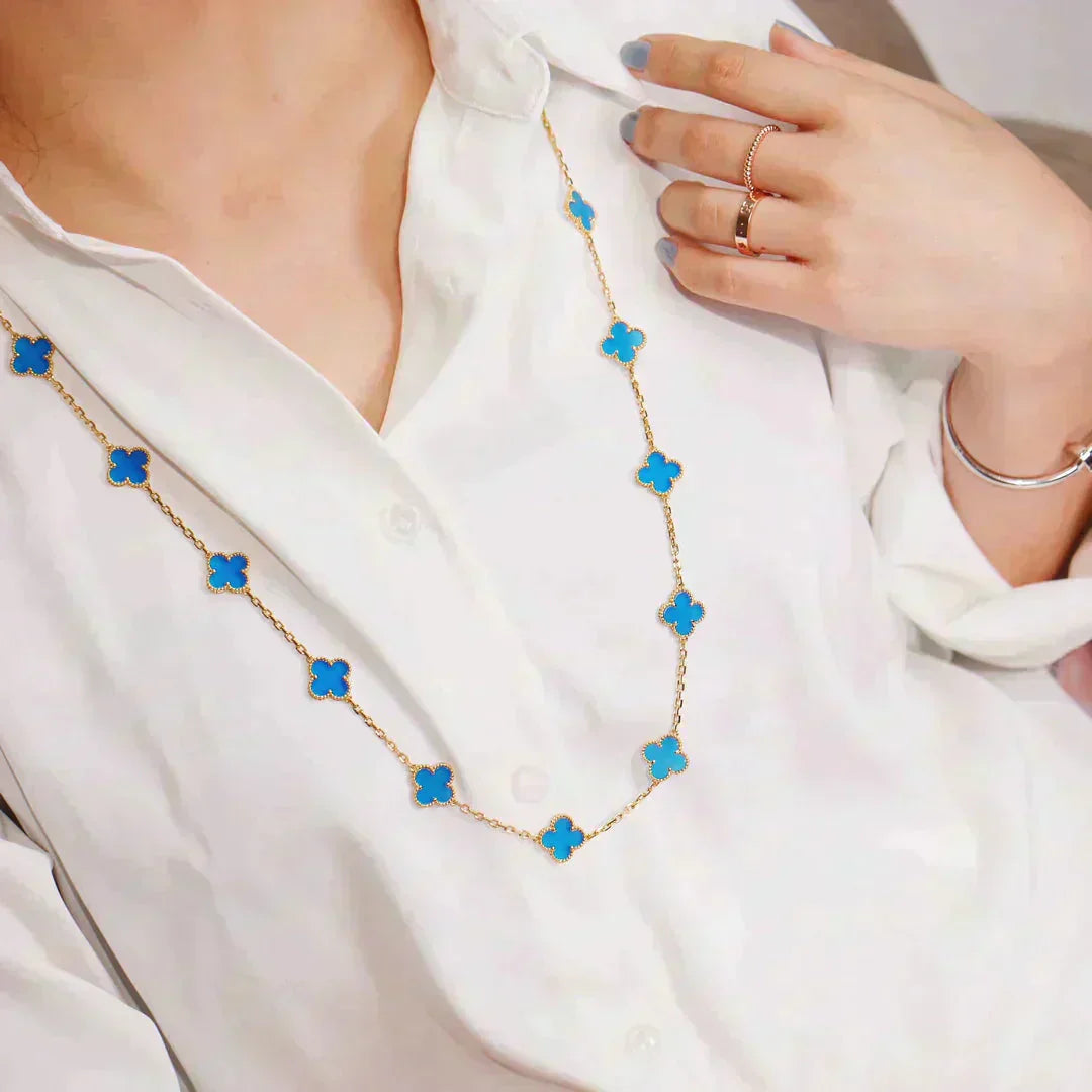 [Love Lucky]CLOVER 20 MOTIFS TURQUOISE GOLD