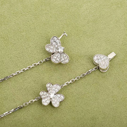 [Love Lucky]FRIVOLE SILVER 9 FLOWERS NECKLACE