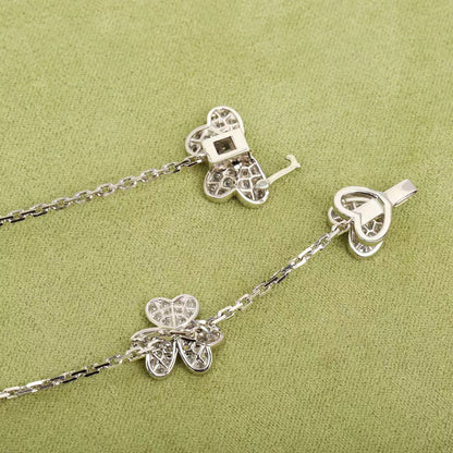 [Love Lucky]FRIVOLE SILVER 9 FLOWERS NECKLACE