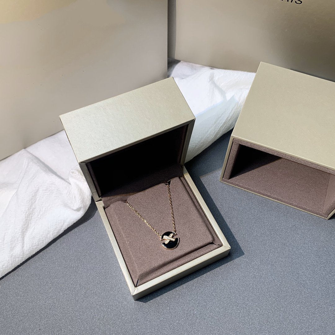 [Love Lucky]JEUX DE PINK GOLD DIAMOND NECKLACE