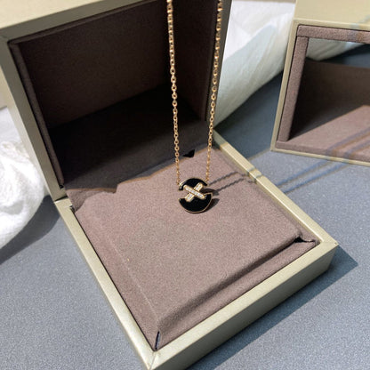 [Love Lucky]JEUX DE PINK GOLD DIAMOND NECKLACE
