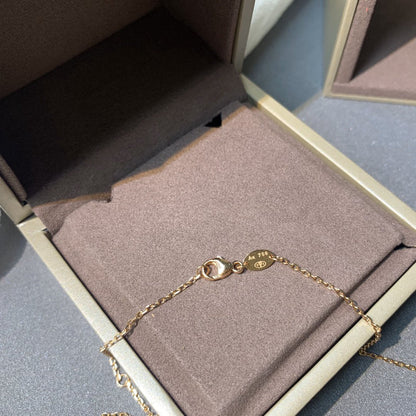 [Love Lucky]JEUX DE PINK GOLD DIAMOND NECKLACE