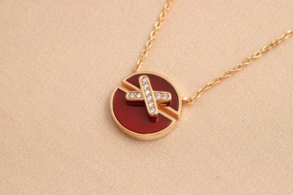 [Love Lucky]JEUX DE ROSE GOLD DIAMOND NECKLACE