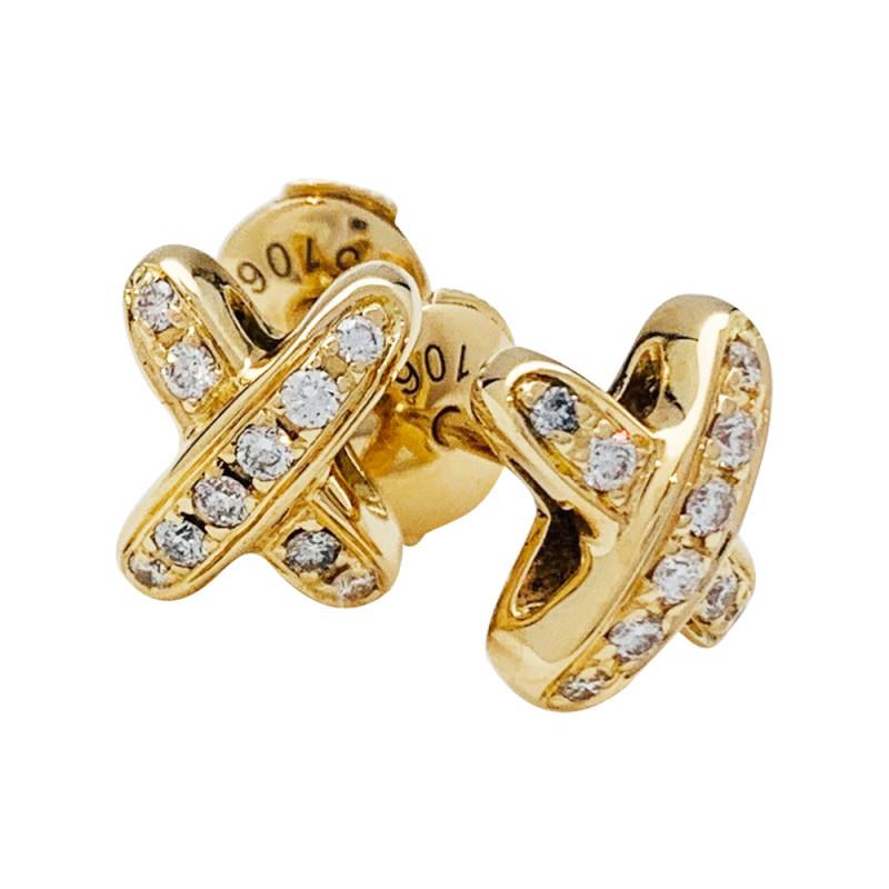 [Love Lucky]JEUX DE GOLD DIAMOND EARRINGS