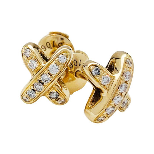[Love Lucky]JEUX DE GOLD DIAMOND EARRINGS