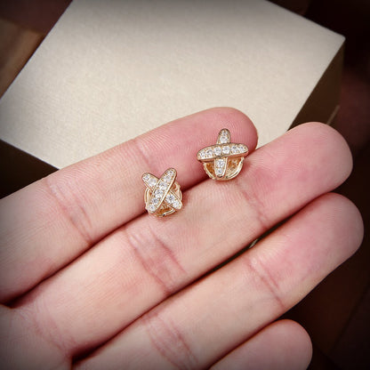 [Love Lucky]JEUX DE GOLD DIAMOND EARRINGS