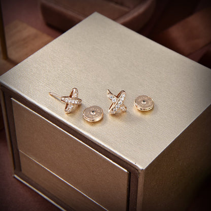 [Love Lucky]JEUX DE GOLD DIAMOND EARRINGS